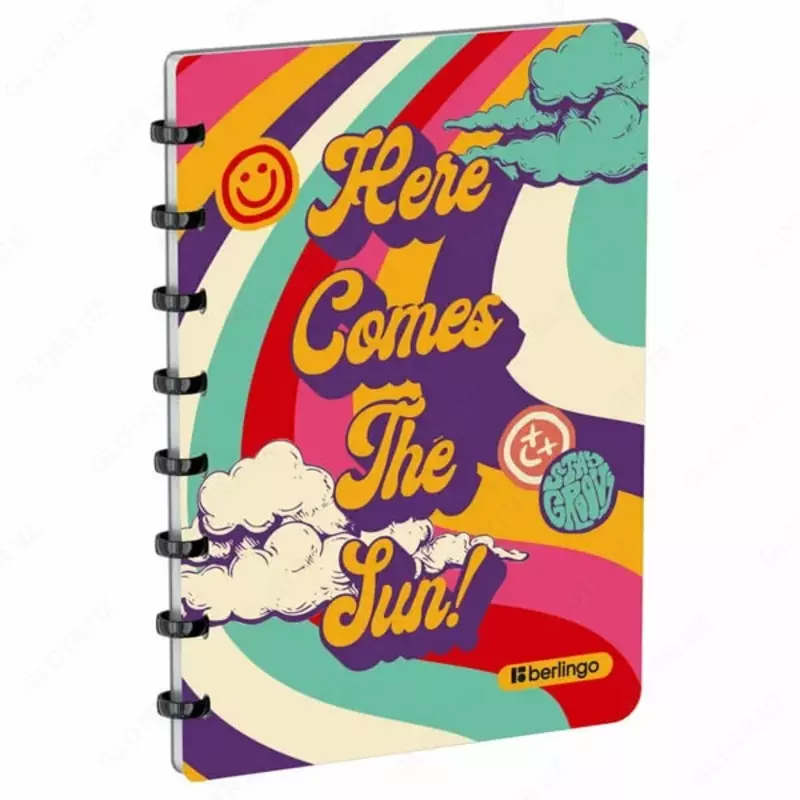 Бизнес - тетрадь Berlingo Groovy А5+  80 л  на кольцах (Арт. - RNt_A5S15) Ассорти