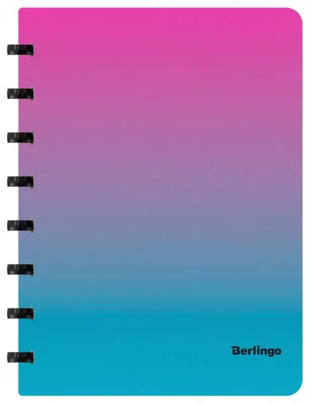 Бизнес - тетрадь Berlingo Radiance А5+  80 л  на кольцах (Арт. - RNt_A5502) Розовая/Голубая