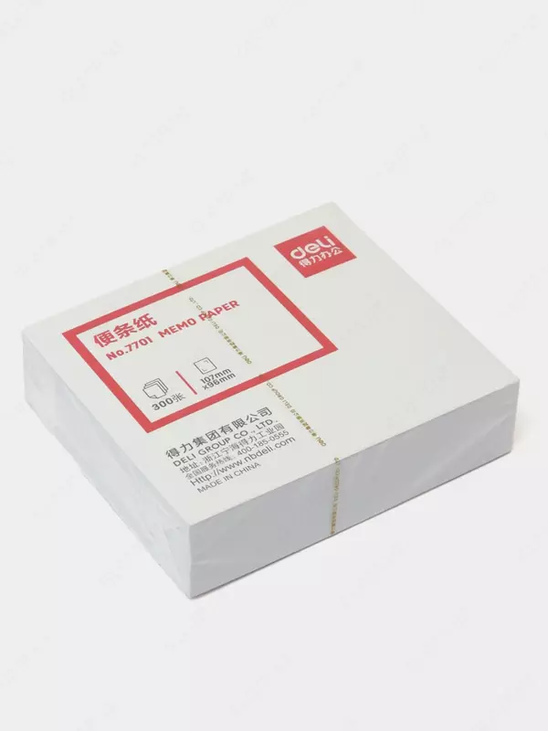  Deli yozuvlari uchun qogoz bloki 107 x 96 mm  300 l. (- 7701-modda) Oq - 