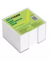 Бумажный блок для записей в боксе Стамм Офис 9 х 9 х 5 см (Арт. - БЗ_53) Белый