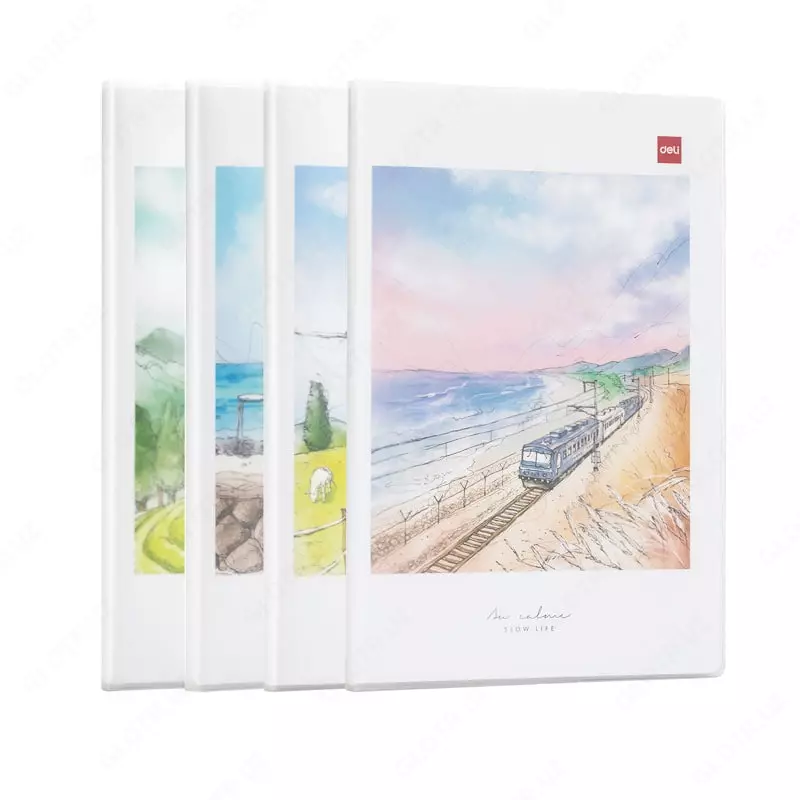 Блокнот с обложкой Deli 252 х 174 мм  128 л (Арт. - 317-EN) Ассортимент