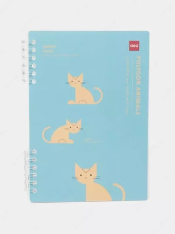 Блокнот с обложкой и пружинно-спиральным креплением Deli А5  50 л (Арт. - 206-EN) Ассортимент