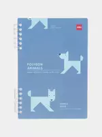   Блокнот с обложкой и пружинно-спиральным креплением Deli А5  50 л (Арт. - 206-EN) Ассортимент