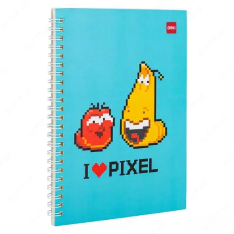 Deli LARVA  A5  60 l (Art. - 560-ELA-LX-05) qopqoqli va prujina-spiral mahkamlagichli bloknot.