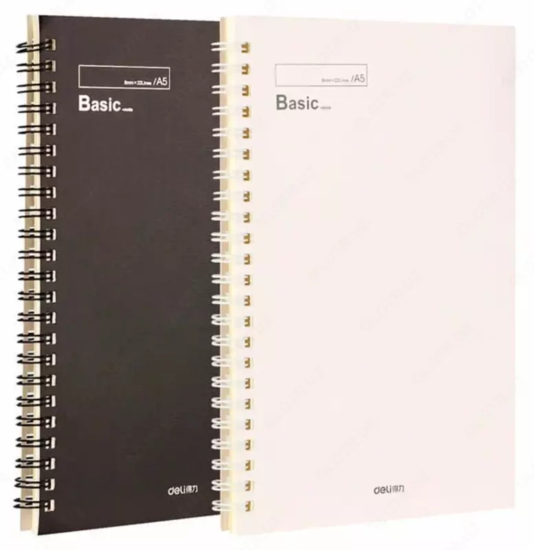 Блокнот с обложкой и пружинно-спиральным креплением Deli BASIC  А5  60 л (Арт. - 560-ELA-LX-20) Линия