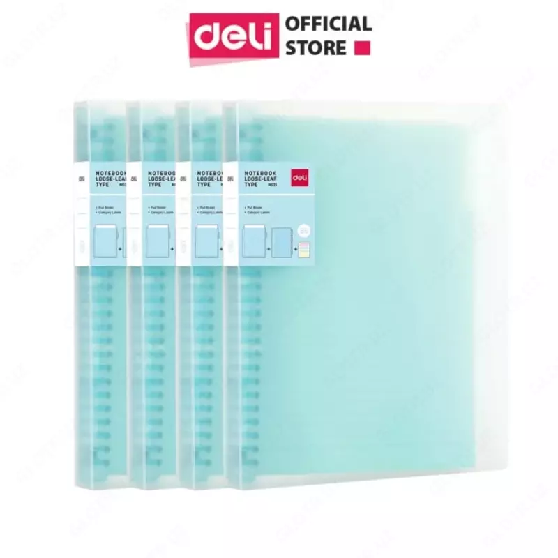 Блокнот с обложкой и пружинно-спиральным креплением Deli А5  60 л (Арт. - 020-EN-bl) Голубой