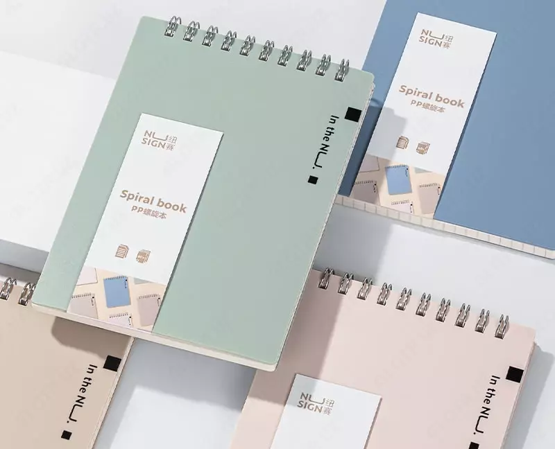   Блокнот с обложкой и пружинно-спиральным креплением Deli NuSign  А6  60 л (Арт. - 309-NS) Клетка