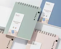   Блокнот с обложкой и пружинно-спиральным креплением Deli NuSign  А6  60 л (Арт. - 309-NS) Клетка