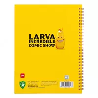 Блокнот с обложкой и пружинно-спиральным креплением Deli LARVA Личинки  В5  60 л (Арт. - 560-ELB-LX-13) Линия