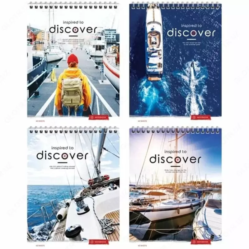 Блокнот с обложкой и пружинным гребнем ArtSpace Men hobby. Яхтинг  А5  40 л (Арт. - Б5к40гр_41424) Клетка