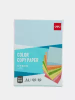 Rangli qogoz Deli A4  100 l  80 g/m2 (Art. - 7757-bl) Ochiq/Moviy