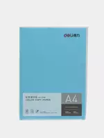 Цветная Бумага Deli А4  100 л  80 г/м2 (Арт. - 7758-bl) Голубая