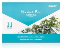 Бумага для скетч-маркеров Deli А4  30 л  100 г/м2 (Арт. - 73609) Белая