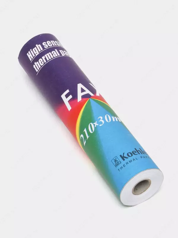  Coehler faks uchun oralgan termal qogoz bloki  210 x 18 mm  55 g/m2 (Art. - Faks-30) Oq - 