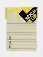 Стикеры в линию с клеевым краем Deli 101 х 152 мм  100 л. (Арт. - 00752-EA) Желтые