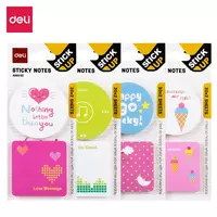 Стикеры с клеевым краем Deli 40 х 40 мм  30 л  2 цв. (Арт. - 55302-EA) Ассортимент