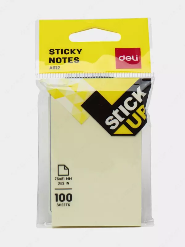  Стикеры с клеевым краем Deli 51 х 76 мм  100 л. (Арт. - 01202-EA) Цветное ассорти OOO Smart Choice Kans