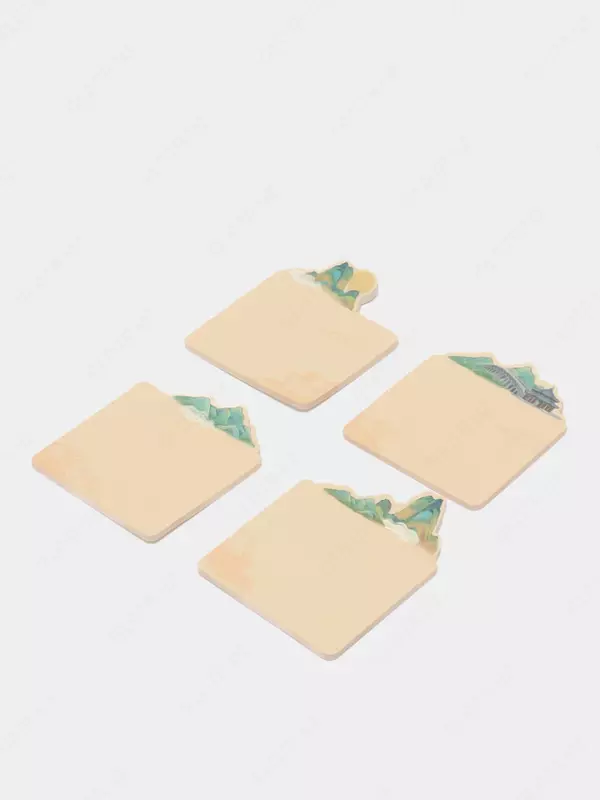  Стикеры с клеевым краем Deli 76 х 76 мм  30х4 л. (Арт. - 21504-or) Оранжевые - 