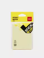 Стикеры с клеевым краем Deli 101 х 76 мм  100 л. (Арт. - 00452-EA) Желтые