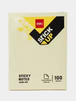 Стикеры с клеевым краем Deli 101 х 76 мм  100 л. (Арт. - 00453-EA) Светло/Желтые