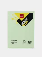 Стикеры с клеевым краем Deli 101 х 76 мм  100 л. (Арт. - 01403-EA) Зеленые