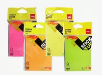 Стикеры с клеевым краем Deli 101 х 76 мм  100 л. (Арт. - 02402-EA) Неоновое ассорти