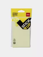 Стикеры с клеевым краем Deli 126 х 76 мм  100 л. (Арт. - 00552-EA) Светло/Желтые