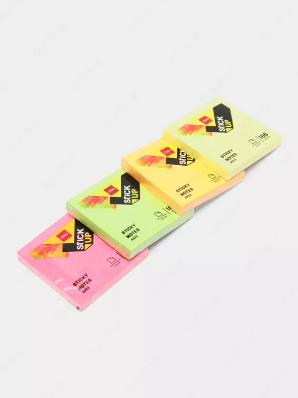  Стикеры с клеевым краем Deli 76 х 76 мм  100 л. (Арт. - 02303-EA) Цв. ассорти - 