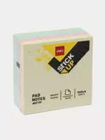 Стикеры с клеевым краем Deli 76 х 76 мм  100 л х 4 цв (Арт. - 01703-EA) Цв. ассорти