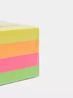   Стикеры с клеевым краем Deli 76 х 76 мм  100 л х 4 цв (Арт. - 03003-EA) Неон. ассорти