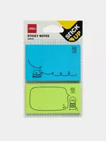 Стикеры с клеевым краем Deli 76 х 95 мм  50 л х 5 цв (Арт. - 55502-EA) Неон. ассорти