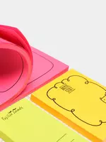   Стикеры с клеевым краем Deli 76 х 95 мм  50 л х 5 цв (Арт. - 55502-EA) Неон. ассорти