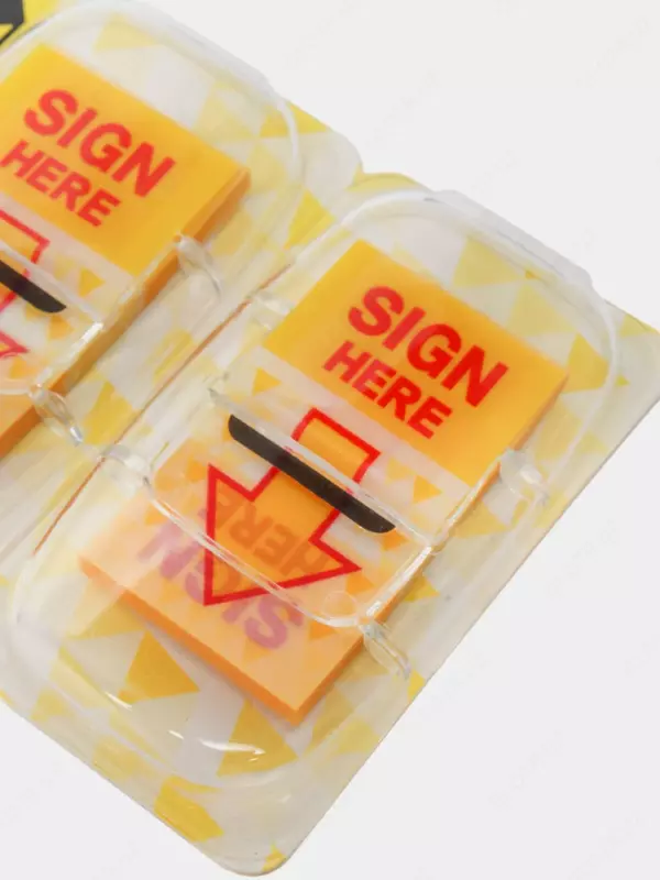   Индекс-закладки с клеевым краем Deli Sign Here 44 х 25 мм  50 шт х 2. (Арт. - 10101-EA) Стрелка