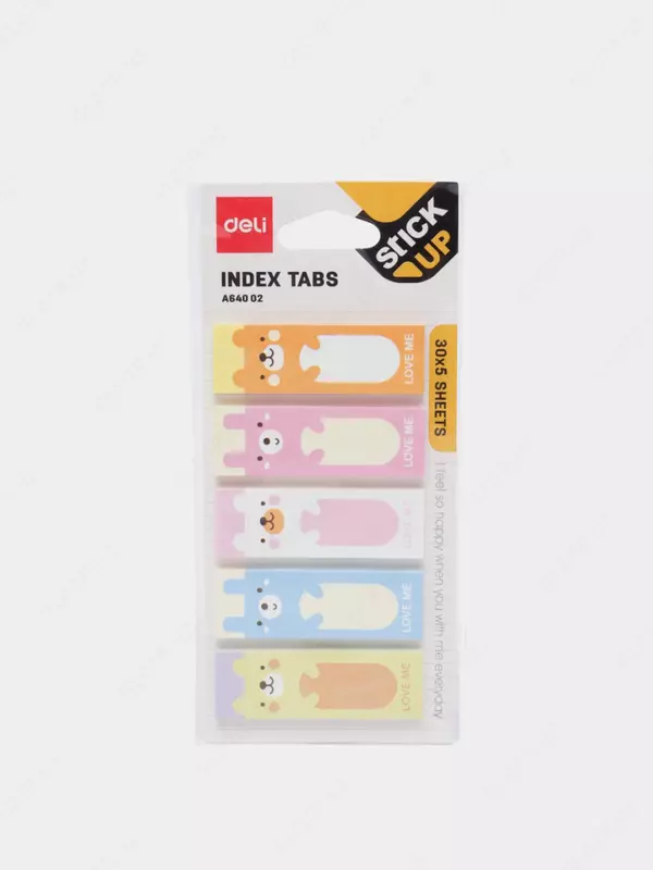 Индекс-закладки с клеевым краем Deli 45 х 15 мм  30 шт х 5 (Арт. - 64002-EA) Ассортимент