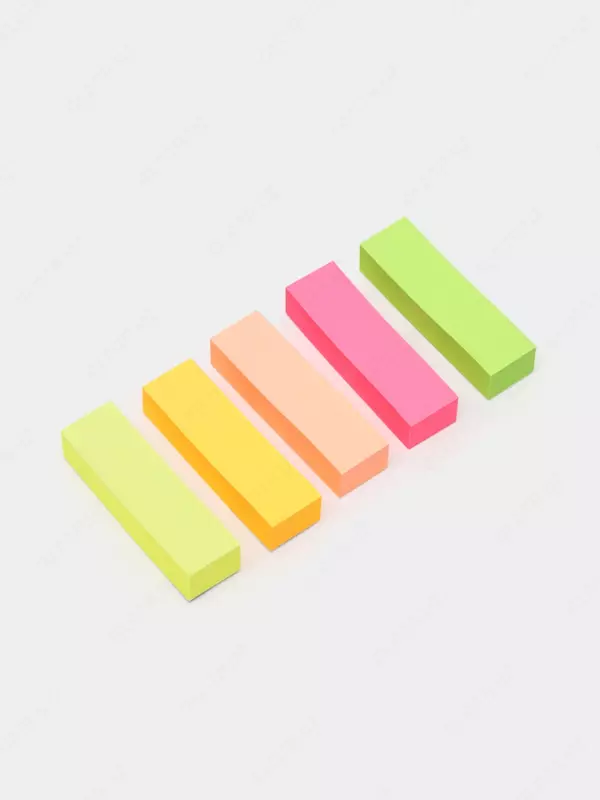  Индекс-закладки с клеевым краем Deli 50 х 15 мм  5 цв х 20 шт. (Арт. - 11402-EA) - 