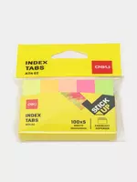   Индекс-закладки с клеевым краем Deli 50 х 15 мм  5 цв х 20 шт. (Арт. - 11402-EA)