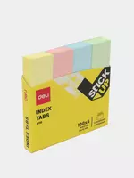 Индекс-закладки с клеевым краем Deli 76 х 19 мм  100 шт х 4 цв. (Арт. - 11002-EA) Цв. ассорти