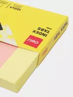   Индекс-закладки с клеевым краем Deli 76 х 19 мм  100 шт х 4 цв. (Арт. - 11002-EA) Цв. ассорти