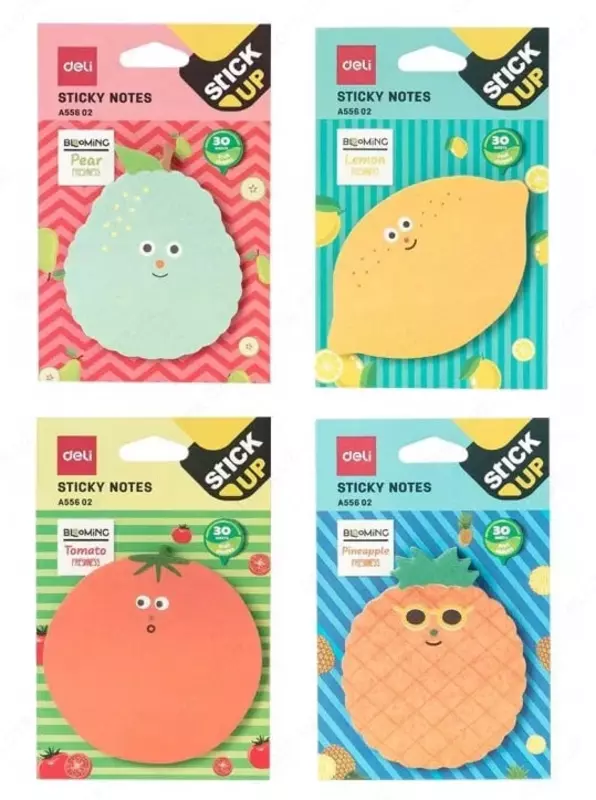 Стикеры с клеевым краем Deli 76 х 76 мм  30 л. (Арт. - 55602-EA) Ассортимент