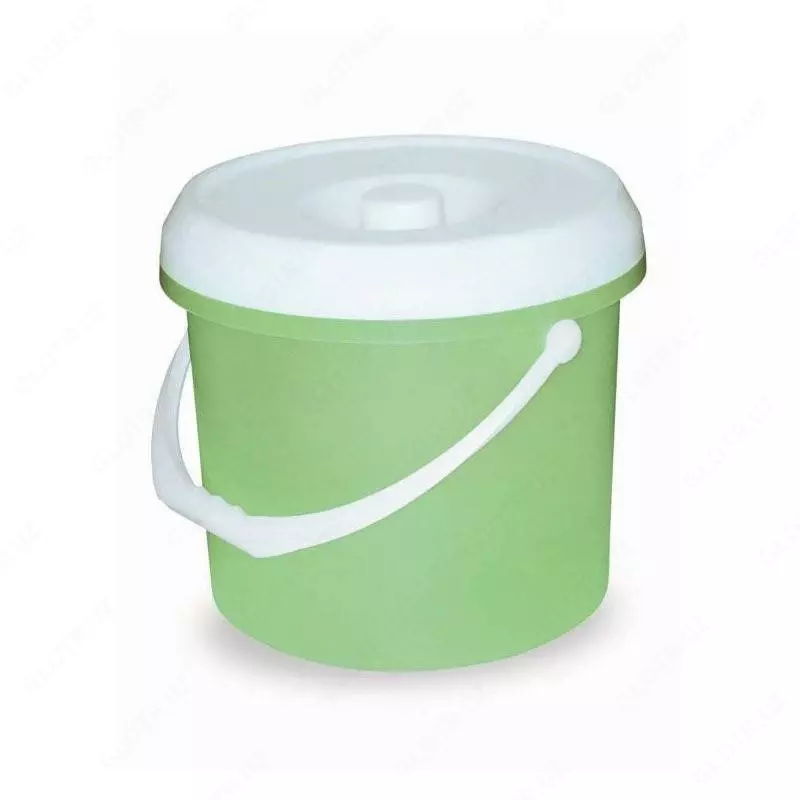  Maishiy ehtiyojlar uchun qopqoqli plastik chelak (15 l) Assortiment - 