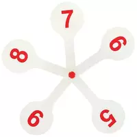  Веер-касса Стамм цифр от 0 до 9 (Арт. - ВК10) Белый/красный - 