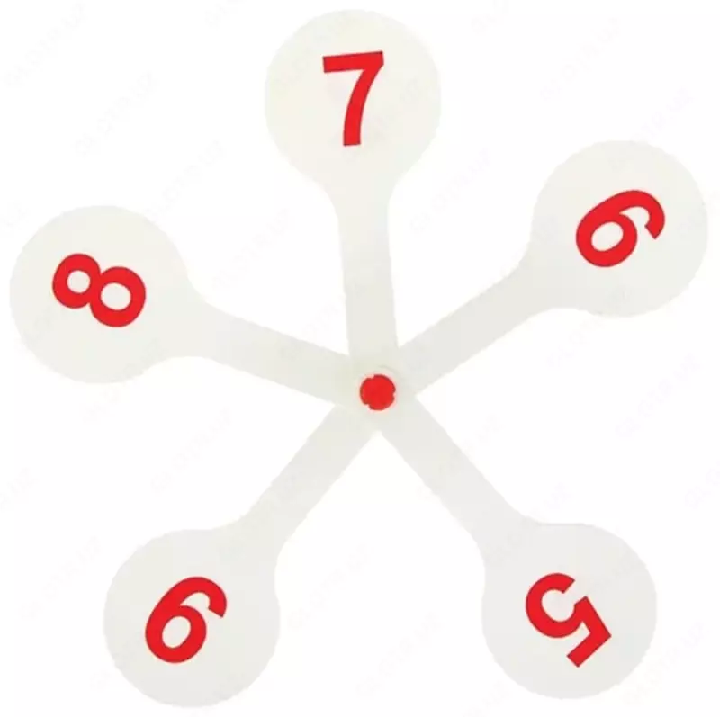  Веер-касса Стамм цифр от 0 до 9 (Арт. - ВК10) Белый/красный - 