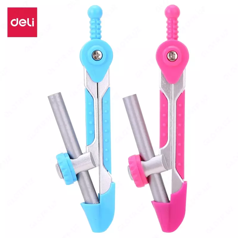 Металло/пластиковый циркуль Deli Козья ножка  31 см  карандаш (Арт. - 8615) Ассортимент