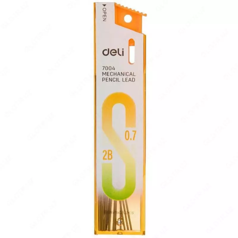  Сменные грифели Deli 0.7 мм  2В  пенал  20 шт (Арт. - 7004) Ассортимент - 