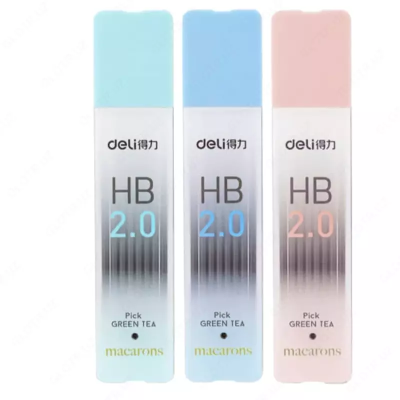 Ozgartirish simlari Deli 2 mm  HB  qalam qutisi  8 dona (Art. - 58803) Assortiment