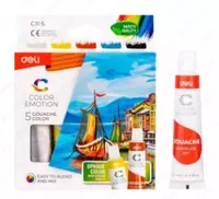 Badiiy gouache Deli  kolba 12 ml  5 rang. (m. - 11-5-C)