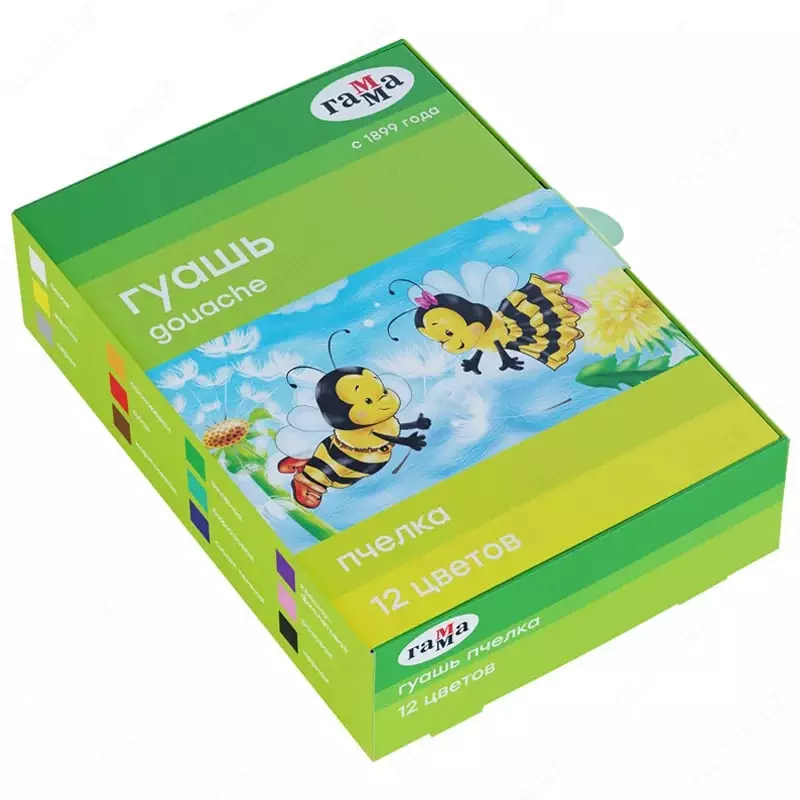 Badiiy gouache Gamma Bee  jar 20 ml  12 rang. (m. - 221014_12)