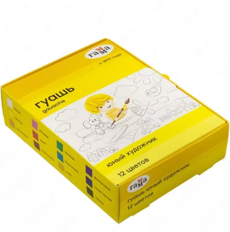 Badiiy gouache Gamma Yosh rassom YANGI  banka 17 5 ml  12 rang. (- 221008-modda)