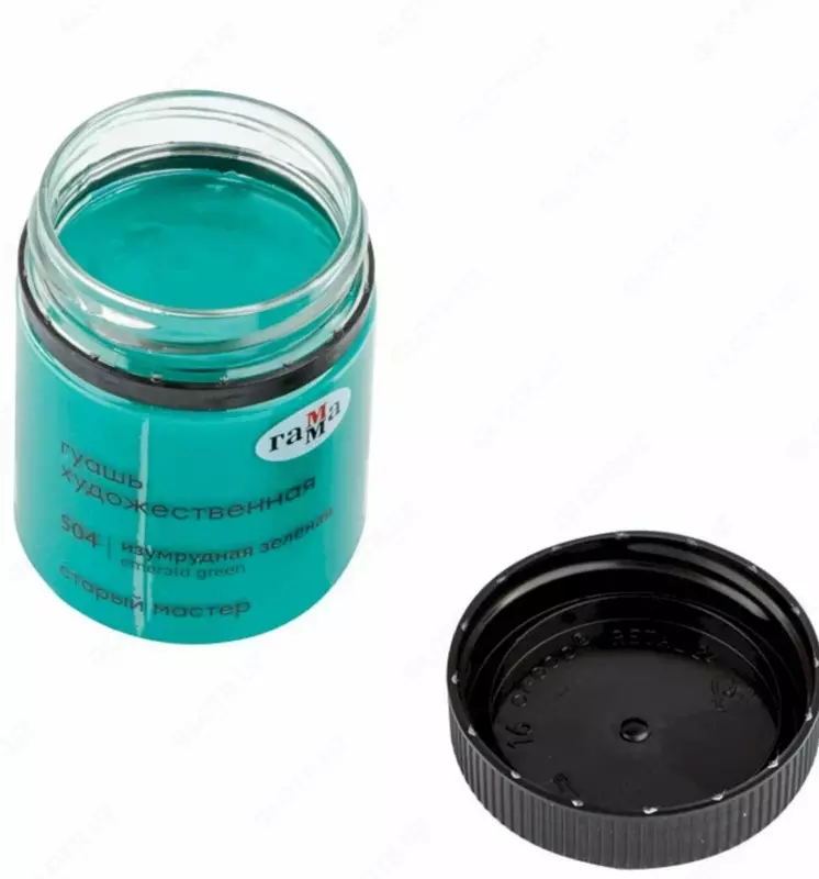 Художественная Гуашь №504 Гамма Старый Мастер  банка 40 мл. (Арт. - 12112040504) Изумрудно/Зеленая
