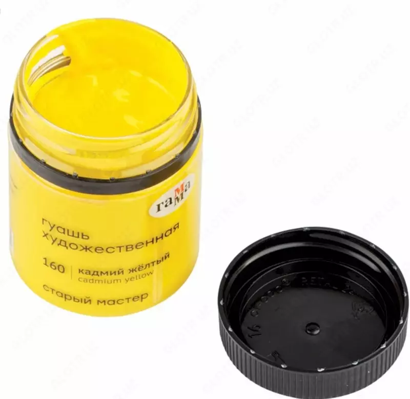 Художественная Гуашь №160 Гамма Старый Мастер  банка 40 мл. (Арт. - 12112040160) Кадмий желтый